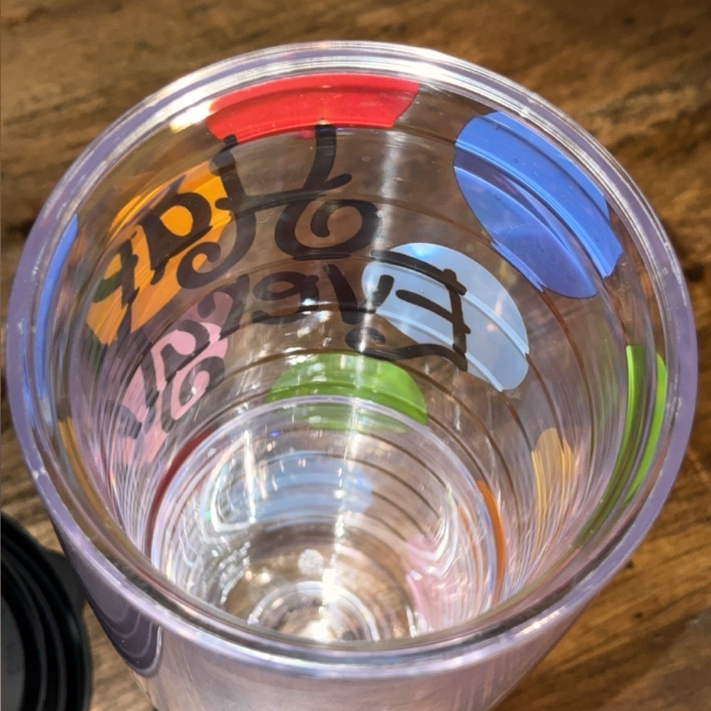 TERVIS Happy Everything Colorful Bright Dot Plastic 24oz. Tumbler Cup w/Lid - Picture 6 of 6